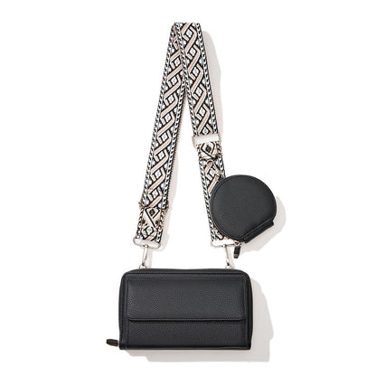 Black 2-piece combination new mobile phone shoulder bag niche design