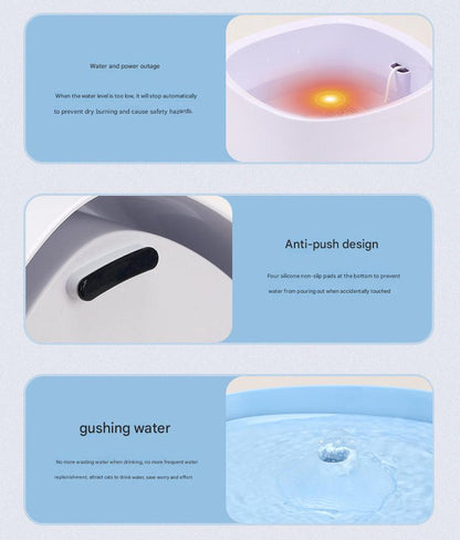 Automatic Pet Water Fountain - USB Powered, Multi-Stage Filtration, Ultra-Quiet, 2L Capacity(black)